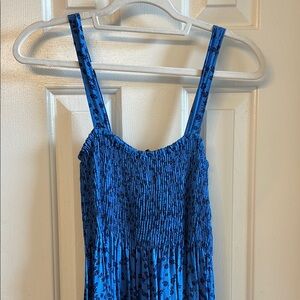 Zara Vibrant Blue Smocked Dress
